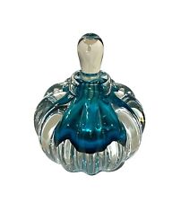 Vintage S. Bloom Signed Blue Art Glass Perfume Bottle picture