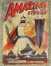 Amazing Stories Pulp May 1948- Armageddon - VG- picture