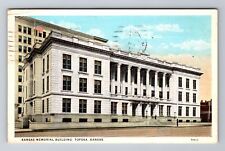 Topeka KS- Kansas, Kansas Memorial Building, Antique, Vintage c1927 Postcard picture