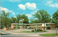 Lake Eufaula Motor Lodge, Eufaula Alabama - 1960s Chrome Postcard - Old Cars picture
