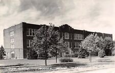 Perham Minnesota~High School~Fence~1947 Real Photo Postcard~RPPC picture