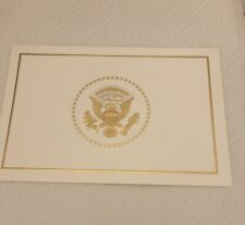 2017 TRUMP WHITE HOUSE CHRISTMAS CARD GOLD GOP REPUBLICAN SIGNED MELANIA DONALD picture
