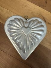 Vintage Heart Shaped Metal Mold For Decor, Gelatin Or Cake picture