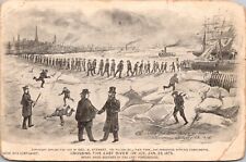 New York City Postcard Crossing the East River on Ice in 1875 George Stewart SR picture