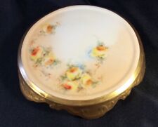 Antique Decorative Porcelain Teapot Stand Yellow Design picture