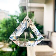 45MM Fengshui Faceted Prism Suncatcher Clear Flat Diamond Crystal Prism Hanging  picture
