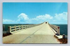 Key West FL-Florida, Overseas Highway To Key West, Vintage Souvenir Postcard picture