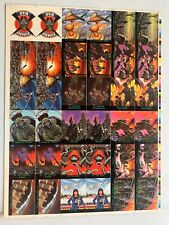 1992 Zomie War uncut card sheet signed and numbered Eastman Laing Whiting Skulan picture