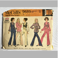 Vintage 1969 McCall's 9689 Blouse, Pants, and Vest in Two Lengths Pattern -... picture