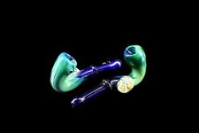 😊BUY ONE GET ONE FREE💚COLORFUL SHERLOCK GLASS PIPE 💕BOROSILICATE GLASS💥🎉 picture