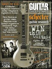 Avenged Sevenfold Zacky Vengeance Signature Schecter guitar sweepstakes ad picture