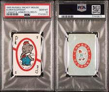 VINTAGE 1950 RUSSELL MICKEY MOUSE ELMER ELEPHANT CANASTA RED 5 PSA 10 GEM POP 1 picture