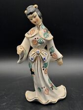 RARE Vintage NikoNiko EW Japan Hand Painted Geisha Oriental Girl Figurine*AS IS* picture