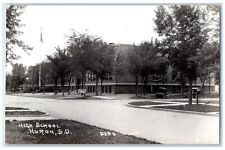 1946 High School Building Huron South Dakota SD RPPC Photo Vintage Postcard picture