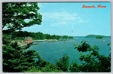 Picturesque Scenic Harbor View Sorrento ME Maine Postcard VTG picture