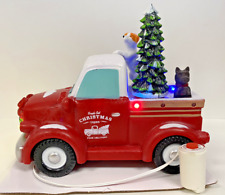 Animated Musical LED Red Retro Truck Rotating Christmas Tree picture