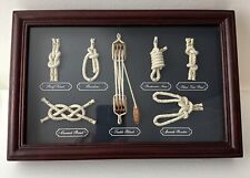 Sailor 7-Knot Display in Glass Case Man Cave Nautical Decor picture