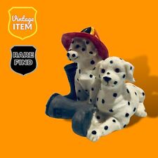 Vintage Young's Collectables, Dalmatian Dog Statue Firehouse Firefighter Dogs. picture