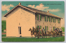 Postcard Manhatten, Kansas, Ks, First Kansas Capitol at Fort Riley, Linen A710 picture
