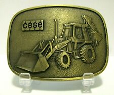 *Case Construction 580E Loader Backhoe Tractor Trademark Logo Brass Belt Buckle picture