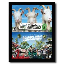 2022 Goat Simulator 3/Dead Island 2 Framed Print Ad/Poster PS5 Xbox Series X Art picture