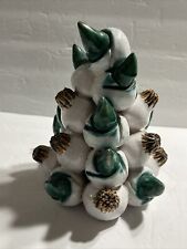 Vintage Italian Pottery Ceramic Garlic Sculpture Figure Tree Topiary 7” picture