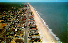 Vintage 1950s Aerial View Resorts Hotels Atlantic Virginia Beach VA Postcard picture