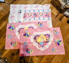 BARBIE HEARTS & FLOWERS 1996 Full Size 4 Piece Sheet SET by DAN RIVER USA-VTG picture