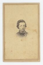 Antique ID'd CDV Circa 1860s Handsome Young Man Named Asa J. Wing Claremont, NH picture