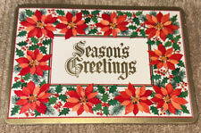 Vtg American Greetings “Season’s Greetings” Poinsettia Postcards NOS picture
