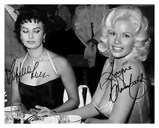 SOPHIA LOREN AND JAYNE MANSFIELD AT PARTY COMICAL AUTOGRAPHED 8X10 PHOTO picture