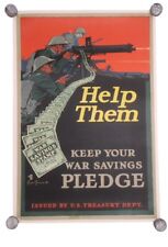 WSS World War I Poster Casper Emerson Jr Help Them War Savings Pledge Stamps picture