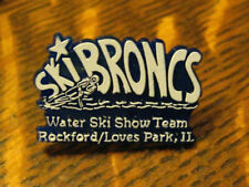 Ski Broncs Lapel Pin - Vintage Water Skiing Team Show Rockford Loves Park IL Pin picture