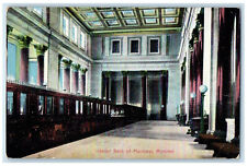 1910 Interior Bank of Montreal Montreal Quebec Canada Antique Posted Postcard picture
