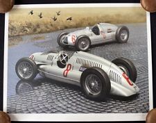 Signed LtEd 1/500 1939 Auto Union Silver Arrow Type D Fine Art Print Sune Envall picture