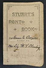 1915-18 antique RENT RECEIPT BOOK philadelphia pa EMMA CROZIER to LILY BLOMBERG picture