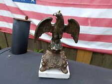 Vintage Heavy Cast Metal Eagle on Marble base picture