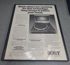 Sony PS-X7 Turntable  Print Ad Framed 8.5x11  1978 Wall Art  picture