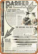 Metal Sign - 1910 Parker Fountain Pens - Vintage Look Reproduction 3 picture