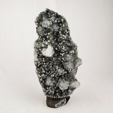 Chalcedony Black with Apophyllite Cubes Natural Mineral Specimen # B 5523 picture