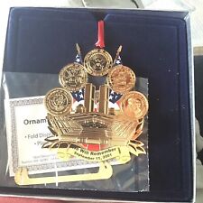 911 WE WILL REMEMBER - SEPTEMBER 11, 2001 - CHRISTMAS ORNAMENT. Box Insert NYC  picture