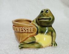 Vintage Japan Ceramic Souvenir Tennessee Frog Toothpick Holder by SCOTTY picture