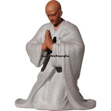 12.5cm Meditation Purple Sand Kneel Pray Buddha Monk Zen Home Living Room   picture