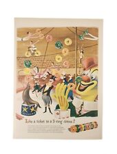 PRINT AD 1946 LIFESAVERS Five Ring Circus Original Vintage Clown Candy picture