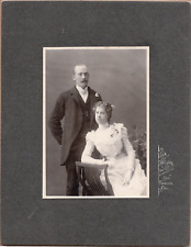 Antique Cabinet Card Photo Lovely woman and Husband Portrait San Francisco 1870s picture