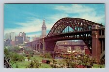 Detroit MI-Michigan, Superior High Level Bridge, Antique, Vintage Postcard picture