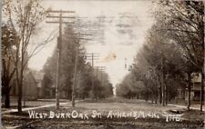 West Burr Oak Street, ATHENS, Michigan Real Photo Postcard picture