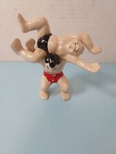 Vintage Stacking Sumo Wrestlers Salt and Pepper Shakers picture