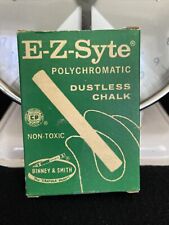 Vintage E-Z-Syte Polychromatic Dustless Chalk #1420 12 Sticks Binney & Smith USA picture