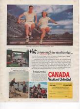 Canada Vacations Unlimited Vintage Print Ad Canadian Government Travel Bureau picture